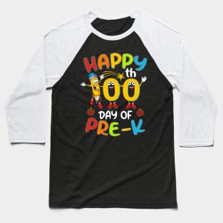 Happy 100th day of Pre-Kindergarten Pre-K school teacher student gift Baseball T-Shirt